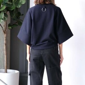 Tibi Crewneck Easy Sweatshirt - Size M Deep Navy